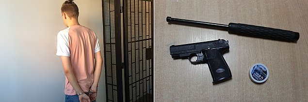 Interwencja policji w Nadarzynie. "Wyciągnął broń i groził, że ich zabije"