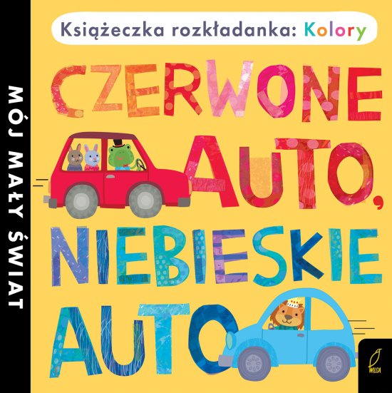Ksi��ka rozk�adanka. Czerwone auto, niebieskie auto