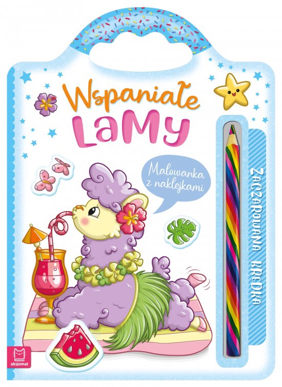 Wspania�e lamy. Malowanka z naklejkami. Zaczarowana kredka