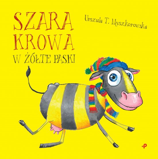 Szara krowa w ��te paski