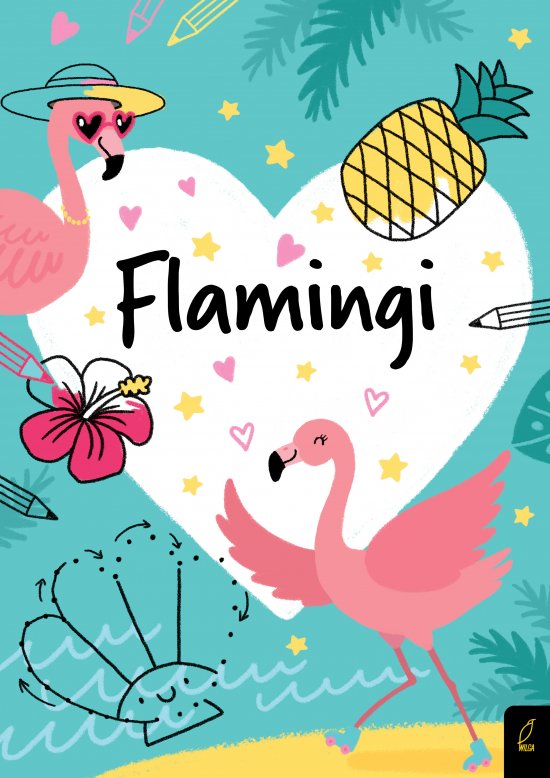 Koloruj�. Kocham flamingi