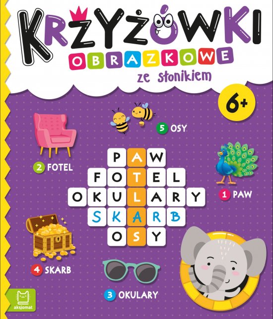 Krzy��wki obrazkowe ze s�onikiem. Od 6 lat