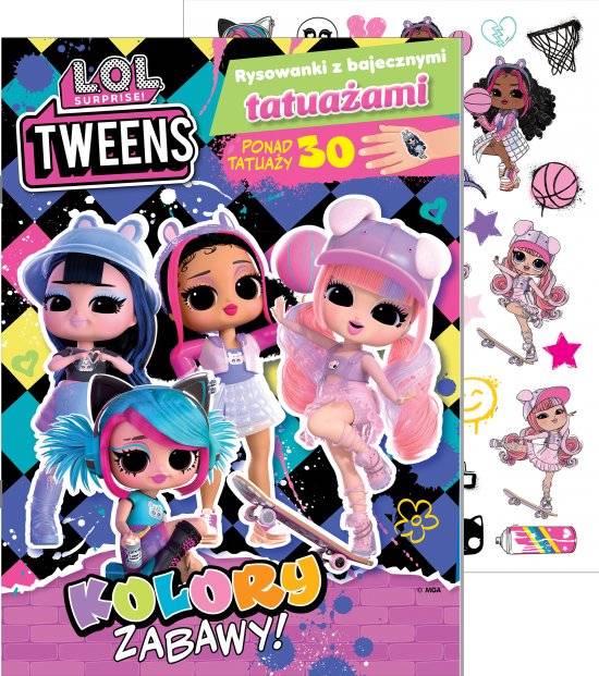 L.O.L. Surprise! Rysowanki z bajecznymi tatua�ami. Kolory zabawy