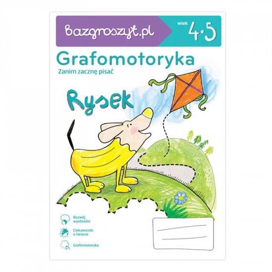 Bazgroszyt Rysek. R�ka rysuje, g��wka pracuje