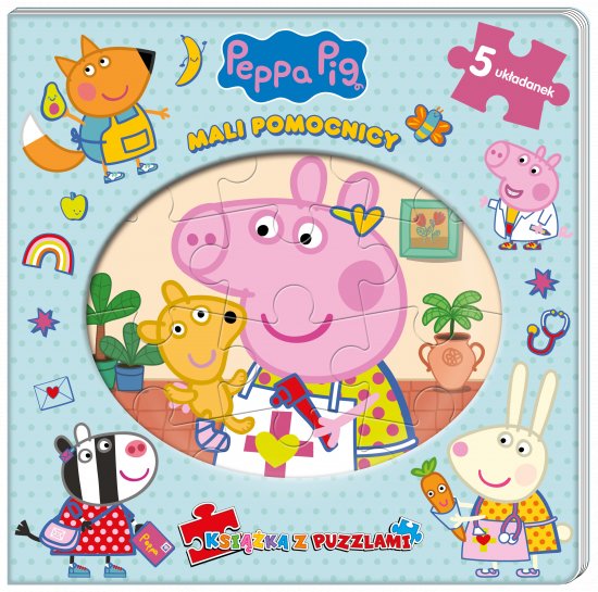 Peppa Pig. Ksi��ka z puzzlami. Mali pomocnicy