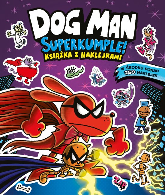 Dogman. Superkumple. Ksi��ka z naklejkami