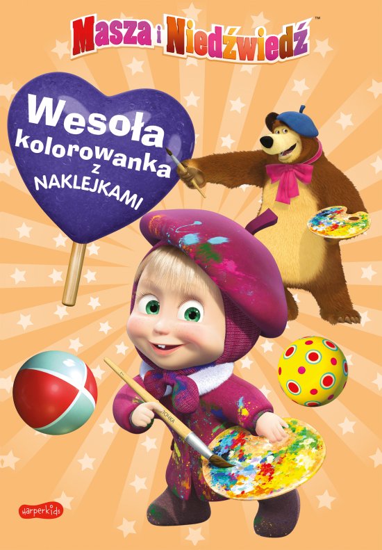 Masza i Nied�wied�. Weso�a kolorowanka z naklejkami