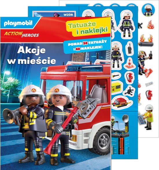 Plamobil Action Heroes. Tatua�e i naklejki. Akcje w mie�cie