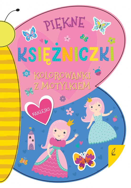 Kolorowanka z motylkiem. Pi�kne ksi�niczki