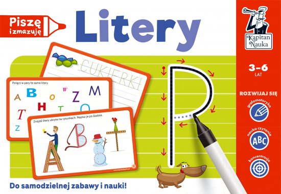 Litery. Pisz� i zmazuj�. Kapitan Nauka