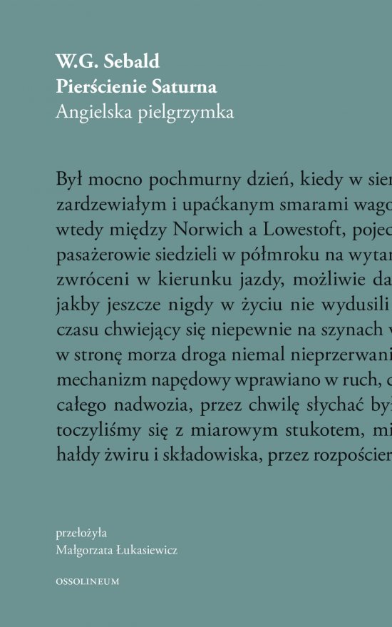 Pier�cienie Saturna. Angielska pielgrzymka