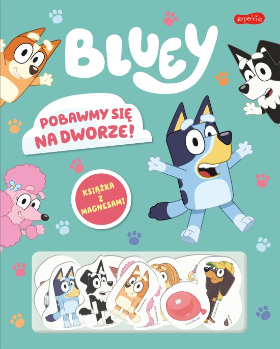 Pobawmy si� na dworze! Bluey. Ksi��ka z magnesami