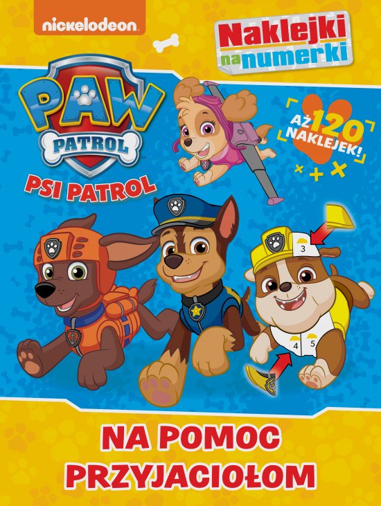 Psi Patrol. Naklejki na numerki. Na pomoc przyjacio�om
