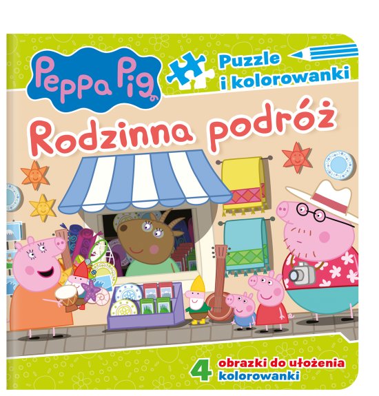 Peppa Pig. Puzzle i kolorowanki. Rodzinna podr�