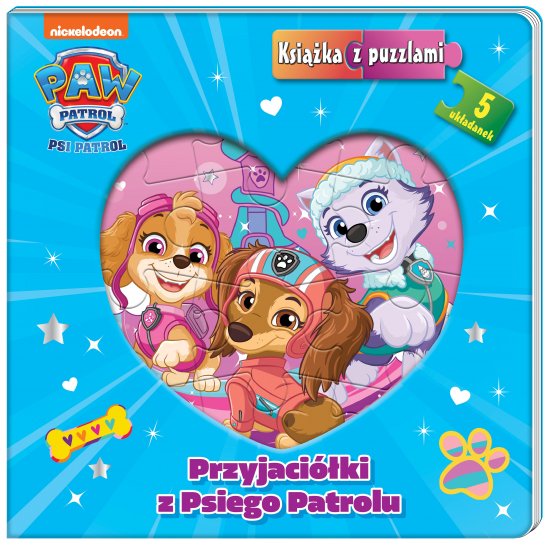 Psi Patrol. Ksi��ka z puzzlami. Przyjaci�ki z Psiego Patrolu