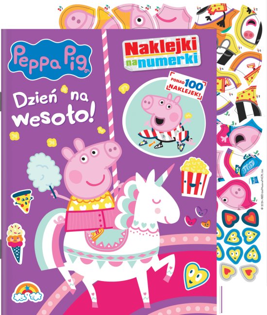 Peppa Pig. Naklejki na numerki. Dzie� na weso�o