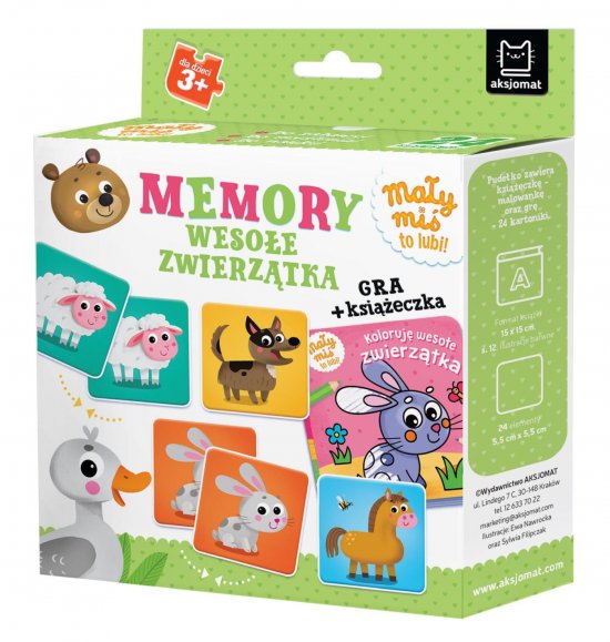 Memory. Weso�e zwierz�tka. Ma�y mi� to lubi! Gra + ksi��eczka, 3+