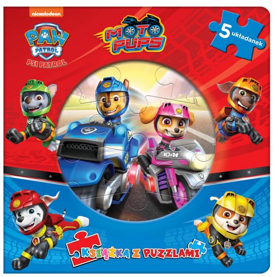 Psi Patrol. Ksi��ka z puzzlami. Moto Pups
