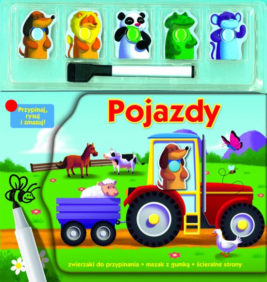 Pojazdy. Przypinaj, rysuj i zmazuj!
