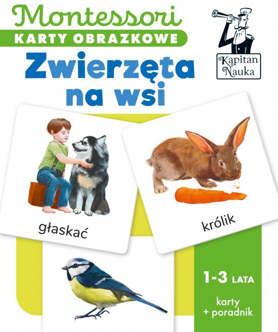 Montessori. Karty obrazkowe Zwierz�ta na wsi (1-3 lata). Kapitan Nauka