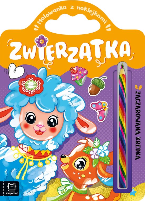 Zwierz�tka. Zaczarowana kredka. Malowanka z naklejkami