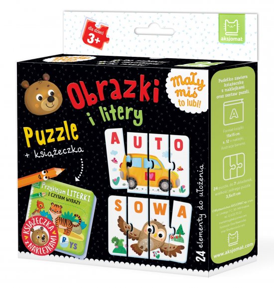 Obrazki i litery. Puzzle + ksi��eczka