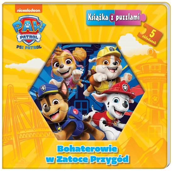 Psi Patrol. Ksi��ka z puzzlami. Bohaterowie w Zatoce Przyg�d