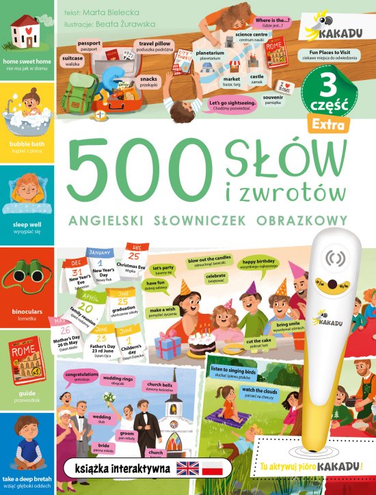 500 s��w i zwrot�w EXTRA. Angielski s�owniczek obrazkowy cz.3 (seria Kakadu)