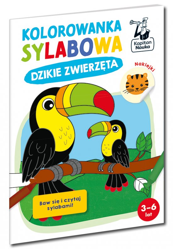 Kolorowanka sylabowa. Dzikie zwierz�ta. Kapitan Nauka