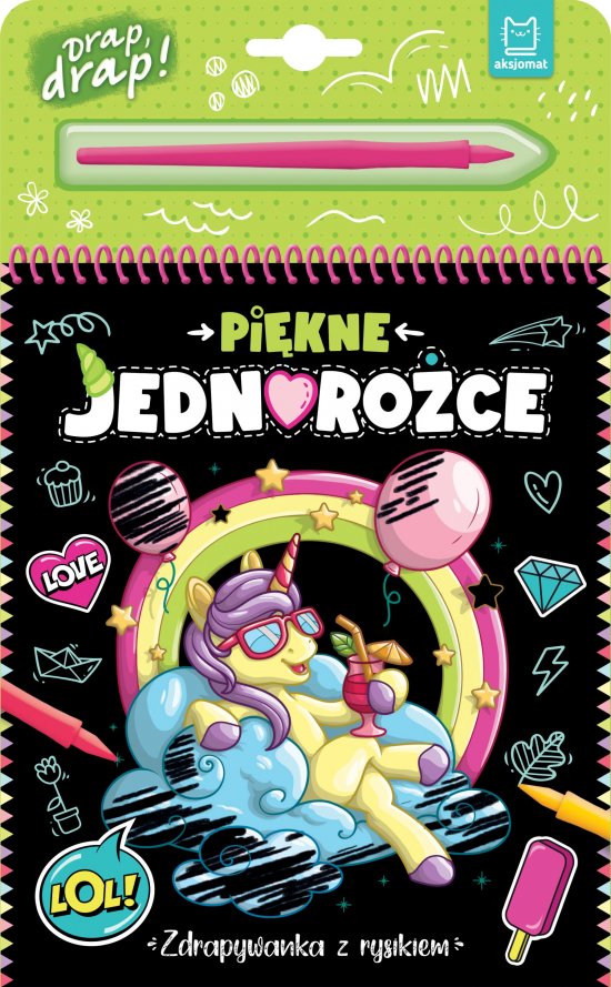Pi�kne jednoro�ce. Zdrapywanka z rysikiem