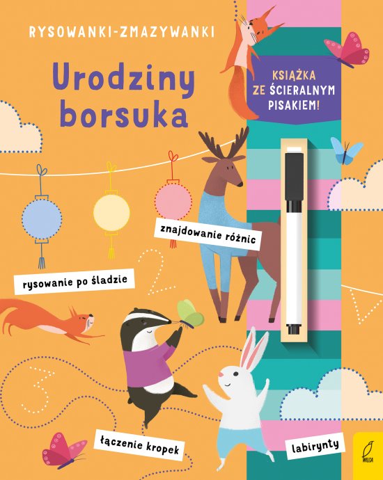 Rysowanki-zmazywanki. Urodziny borsuka