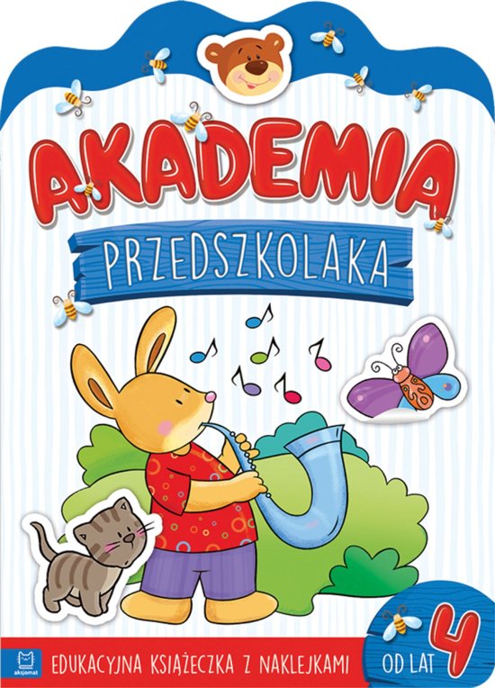 Akademia przedszkolaka od 4 lat. Edukacyjna ksi��eczka z naklejkami