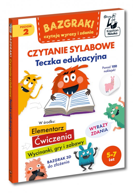 Bazgraki czytaj� wyrazy i zdania. Czytanie sylabowe. Teczka edukacyjna. Kapitan Nauka