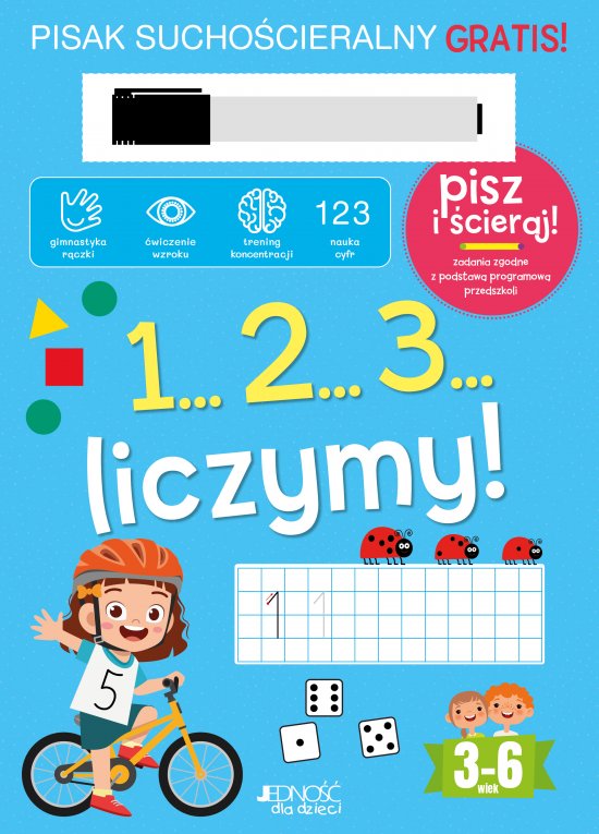 1...2...3... Liczymy! Ksi��ka z pisakiem sucho�cieralnym