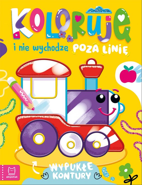 Koloruj� i nie wychodz� poza lini� - z lokomotyw�. Wypuk�e kontury