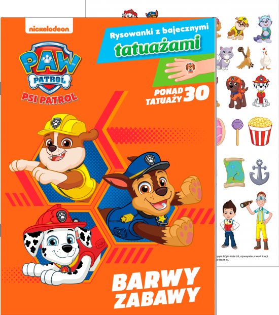 Psi Patrol. Rysowanki z bajecznymi tatua�ami cz. 2 Barwy zabawy