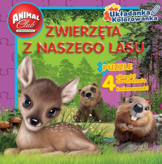 Animal Club Uk�adanka Kolorowanka Zwierz�ta z naszego lasu