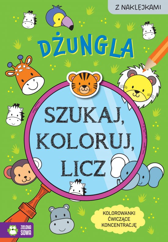 Szukaj, koloruj i licz. D�ungla