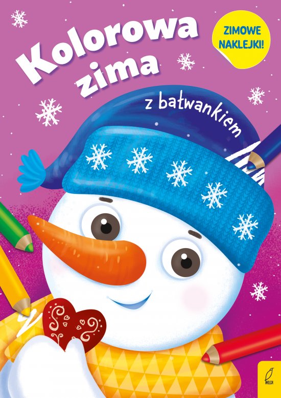 Kolorowa zima z ba�wankiem