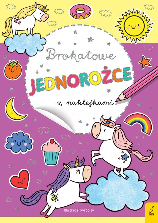 Brokatowe jednoro�ce z naklejkami