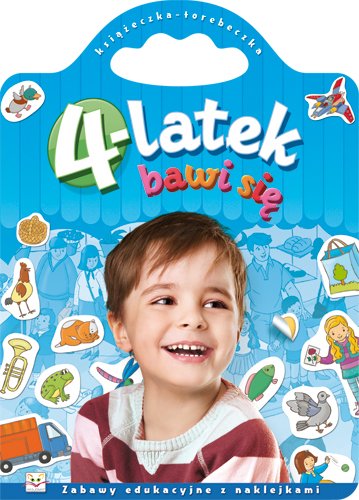 Ksi��eczka torebeczka. 4-latek si� bawi