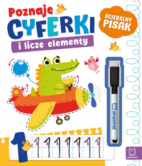 Poznaj� cyferki i licz� elementy. �cieralny pisak