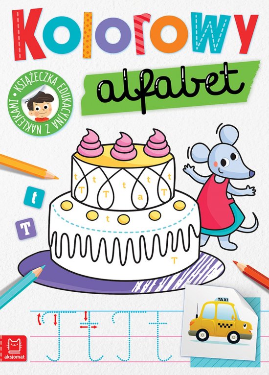 Kolorowy alfabet. Edukacyjna ksi��eczka z naklejkami