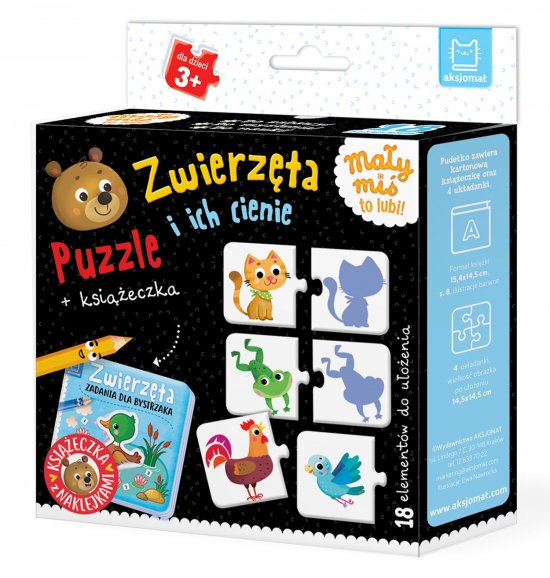 Zwierz�ta i ich cienie. Puzzle + ksi��eczka