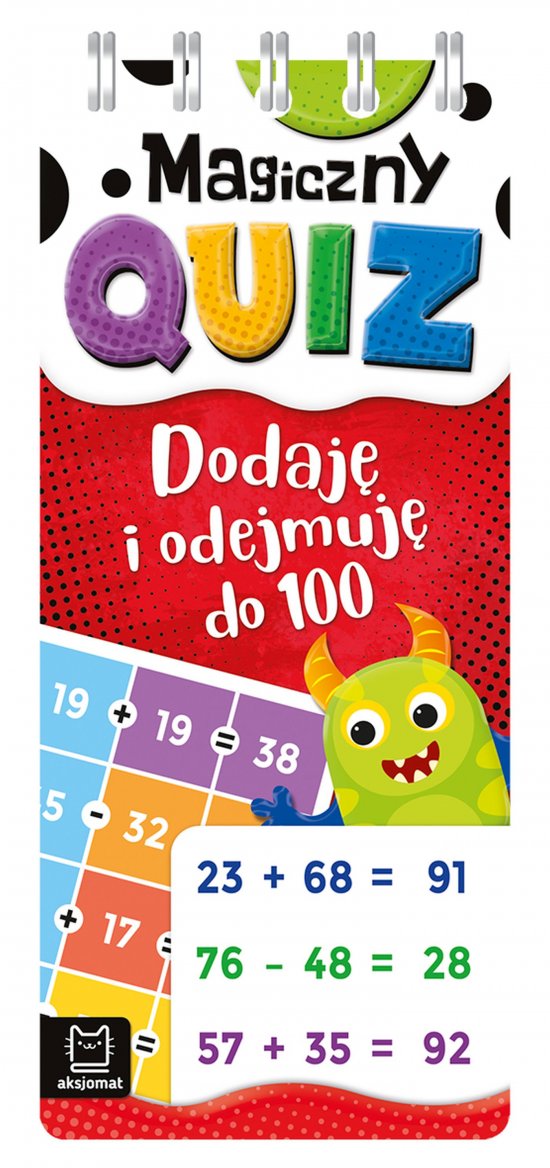 Magiczny quiz. Dodaj� i odejmuj� do 100. Spirala