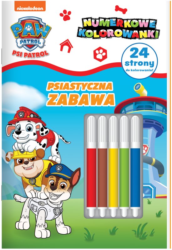 Psi Patrol. Numerkowe kolorowanki cz. 7 Psiastyczna zabawa