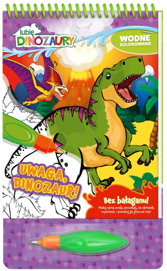 Lubi� Dinozaury. Wodne kolorowanie cz. 4 Uwaga, Dinozaur!