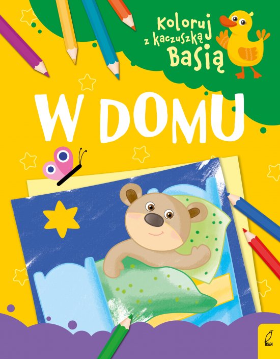 Koloruj z kaczuszk� Basi�. W domu