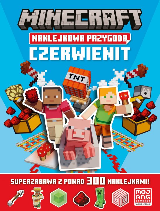 Minecraft Naklejkowa przygoda. Czerwienit