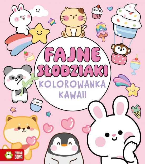 Kolorowanka Kawaii. Fajne s�odziaki